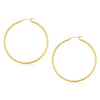 14k Yellow Gold Polished Hoop Earrings (45 mm)